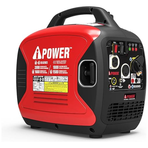 A-iPower SUA2000iD 2000 Watt Portable Inverter Generator Gas & Propane Powered, Small with Super Quiet Operation for Home, RV, or Emergency