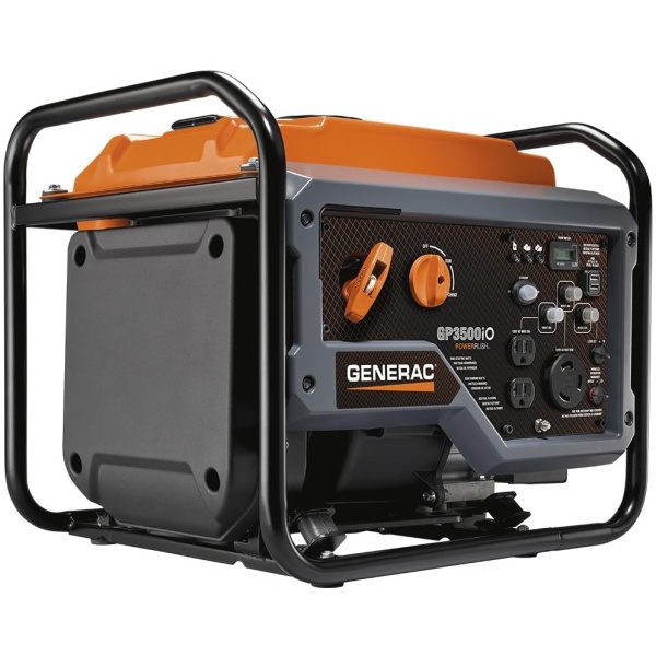 Generac 7128 GP3500iO 3,500-Watt Gas Powered Open Frame Portable Inverter Generator - Quieter & Lighter Design with Increased Starting Capacity -...