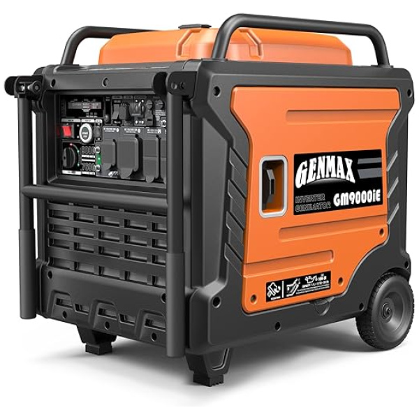 GENMAX Quiet Power Series Inverter Generator，Gas Powered, EPA Compliant, Eco-Mode Feature, Ultra Lightweight for Backup Home Use & Camping