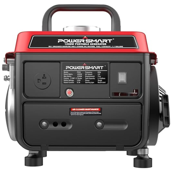 PowerSmart 1200W Portable Generator, Small Generator for Camping Outdoor, Ultralight, EPA & CARB Compliant