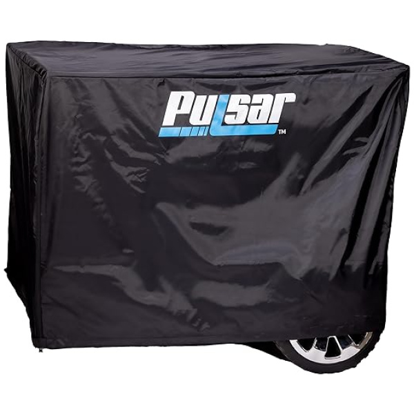 Pulsar Generator Cover Waterproof 31 x 21 x 23 Inch Heavy Duty Polyester Universal Generator Cover for Portable Generator 5000-12000 Watt, Black