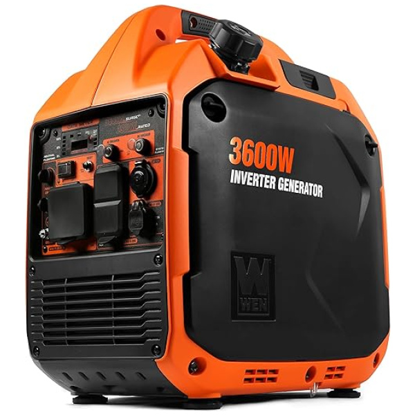 WEN 3600-Watt Portable Inverter Generator, RV-Ready, Quiet and Lightweight with Fuel Shut Off (56360i)